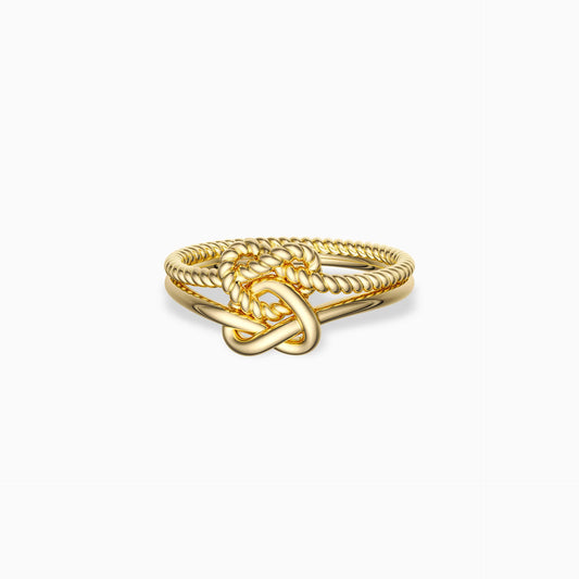 Sterling Silver Double Knotted Ring