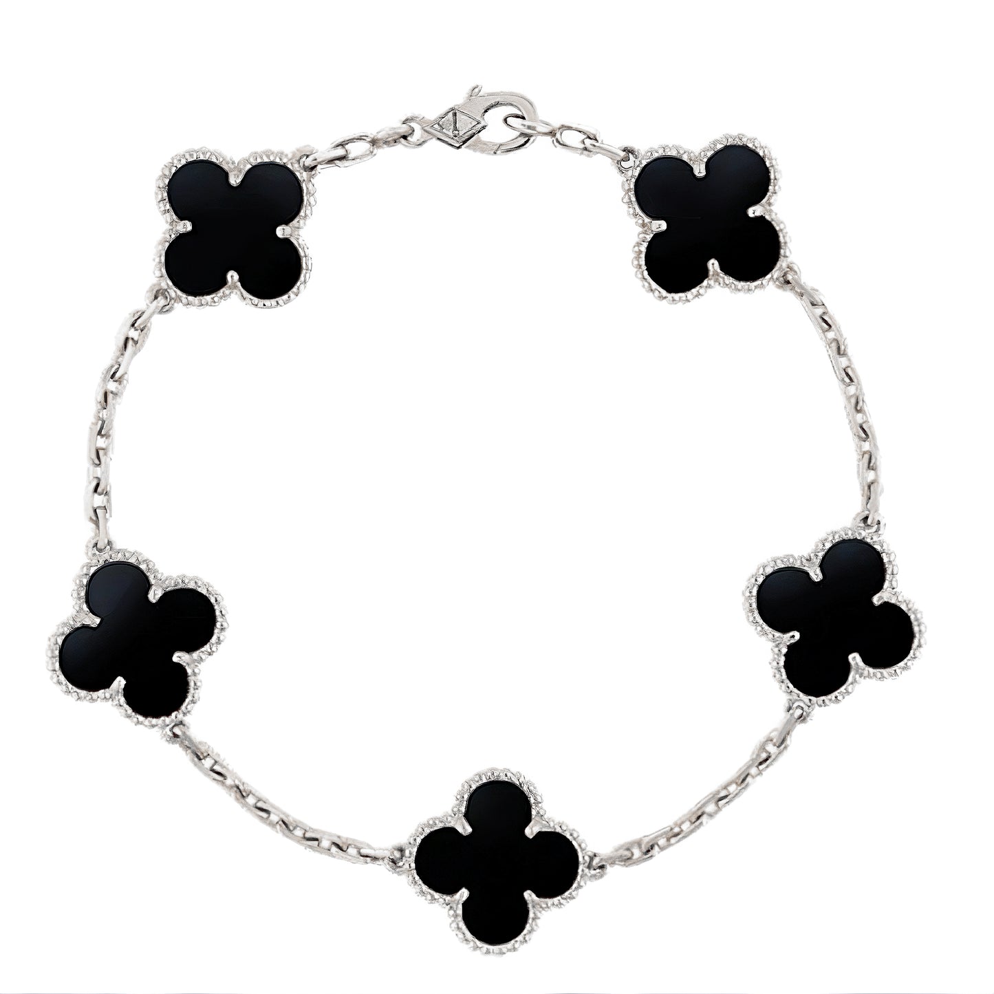 Clover Bracelet Luck Classic Style S925 Sterling Sliver Ear Studs Jewelry Bracelet Anniversary Gift