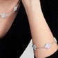 Clover Bracelet Luck Classic Style S925 Sterling Sliver Ear Studs Jewelry Bracelet Anniversary Gift