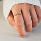 Sterling Silver  Double Heart And Cross  Ring White Cubic Zirconia 0.16ctw