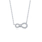 Infinity Necklace S925 Silver Original Design Versatile Style Classic Smooth Necklace Birthday Gift Present