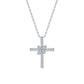 Cross Necklace S925 Silver Sparkling Smooth Necklace Birthday Gift Present Original Design