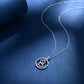 Dangling Double Heart Circle Necklace S925 Silver Original Design Versatile Style Sparkling Smooth Necklace Birthday Gift Present