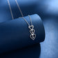 Dangling Three Heart Necklace S925 Silver Versatile Style Simple Original Design Smooth Necklace Birthday Gift Present